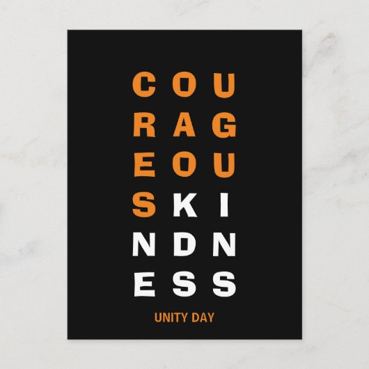 EENDURENDE COURAGEOUS KINDNESS Anti Bullying Briefkaart (Voorkant)
