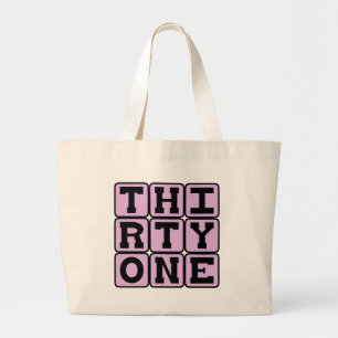 Eenendertig, nummer 31 grote tote bag
