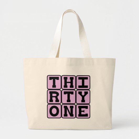 Eenendertig, nummer 31 grote tote bag (Voorkant)