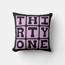 Eenendertig, nummer 31 kussen