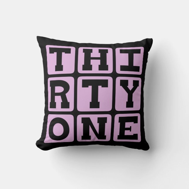 Eenendertig, nummer 31 kussen (Voorkant)