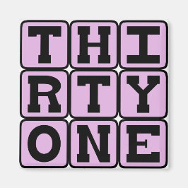 Eenendertig, nummer 31 magneet