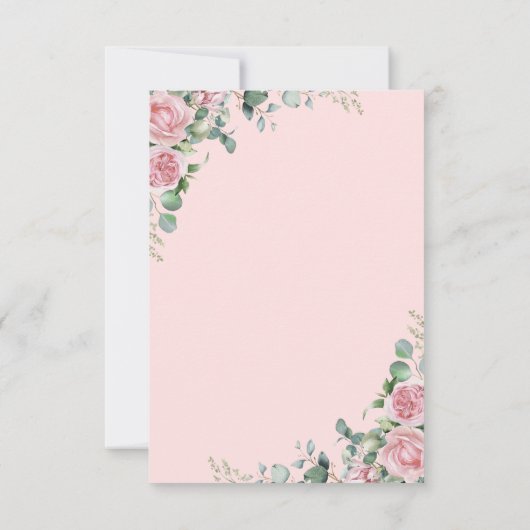 eenentwintig 21e verjaardag roze groene bloemrijke kaart (Achterkant)