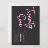 Eenentwintig 21ste verjaardag Party uitnodiging (Voorkant)