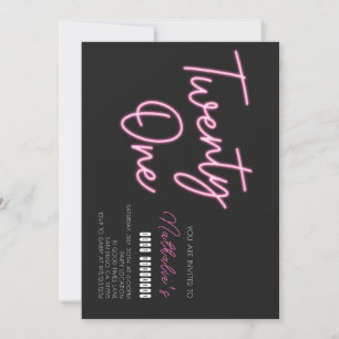 Eenentwintig 21ste verjaardag Party uitnodiging