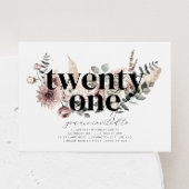 Eenentwintig bloemen - 21e verjaardag uitnodiging