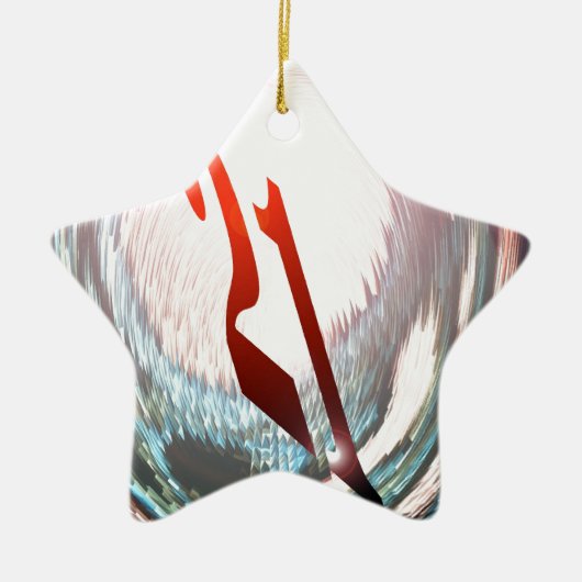 eenentwintig ( eenentwintigste tweedaagse ) keramisch ornament (Voorkant)