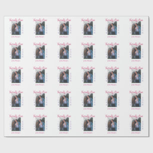 eenentwintig foto verjaardag roze paars meisje jon cadeaupapier
