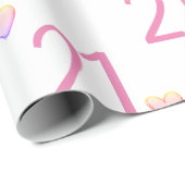 Eenentwintig hart verjaardag cadeaupapier (Rol Hoek)