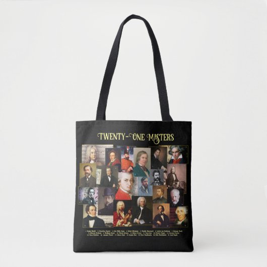 Eenentwintig klassieke meesters tote bag (Voorkant)