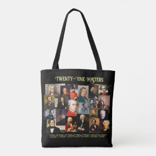 Eenentwintig klassieke meesters tote bag