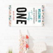 Eenentwintig | Kleurrijke geometrische 21e verjaar Spandoek (Insitu)