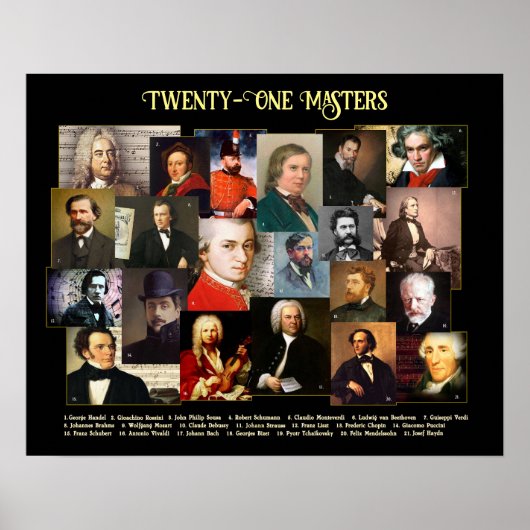 Eenentwintig meesters Poster (Voorkant)