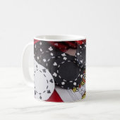 Eenentwintig schoppen met chips koffiemok (Voorkant links)