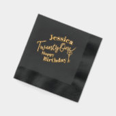 Eenentwintig sleutel 21ste Verjaardagsfeest zwart  Folie Servetten (Links)