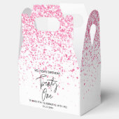 Eenentwintig sprankelende hete roze glitter verjaa bedankdoosjes (Geopend)