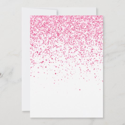 Eenentwintig sprankelende hete roze glitter verjaa kaart (Achterkant)