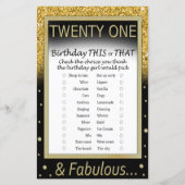 Eenentwintig verjaardag dit of dat spel (Voorkant)
