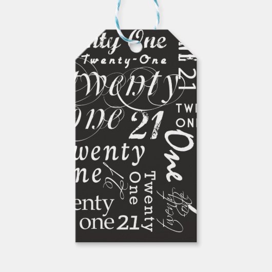 Eénentwintig Worden Cadeaulabel (Voorkant)