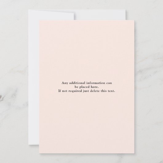 Eenentwintigste Blush Pink 21ste Verjaardag Party  Kaart (Achterkant)