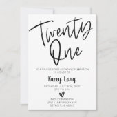 Eenentwintigste uitnodiging van de 21ste verjaarda (Voorkant)
