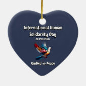 Eengemaakt in vrede. Dag van de menselijke solidar Keramisch Ornament (Achterkant)