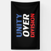 Eenheid boven divisie - rood, wit, blauw, zwart spandoek (Verticaal)