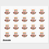 Eenheid door muziek ronde sticker (Vel)