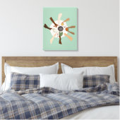 Eenheid door verscheidenheid en communautair Poste Canvas Afdruk (Insitu (Slaapkamer))
