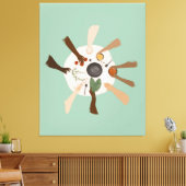 Eenheid door verscheidenheid en communautair Poste Canvas Afdruk (Insitu (Woonkamer))