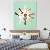 Eenheid door verscheidenheid en communautair Poste Canvas Afdruk (Insitu (Slaapkamer))