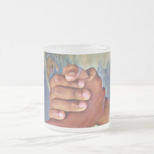Eenheid en hoop_ matglas koffiemok (Center)