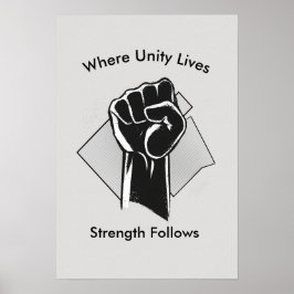 Eenheid en Kracht Inspirerende Muurkunst Poster