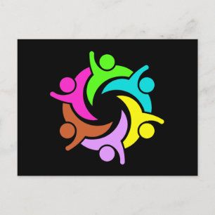 Eenheid en teamwork briefkaart