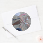 Eenheid! Etnische diversiteit Rum Point Cayman Isl Ronde Sticker (Envelop)