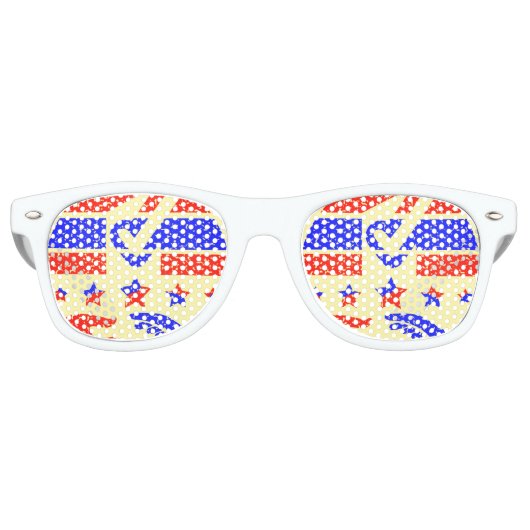 Eenheid in actie - een baken van partnerschap retro zonnebril (Voorkant)