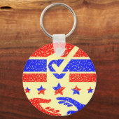 Eenheid in actie - een baken van partnerschap sleutelhanger (Achterkant)