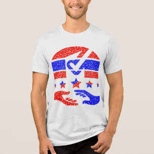 Eenheid in actie - een baken van partnerschap Tri-Blend shirt