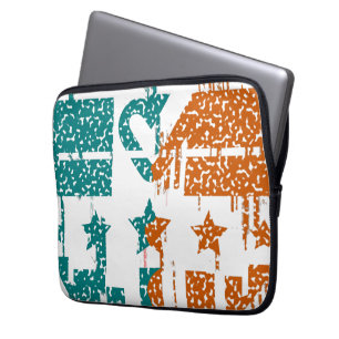 Eenheid in Beweging - Druppels Democratie Laptop Sleeve