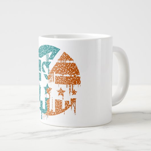 Eenheid in beweging - druppels van de democratie grote koffiekop (Voorkant rechts)