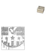 Eenheid in beweging - druppels van de democratie rubberstempel (Gestempeld)