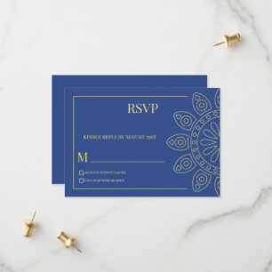 Eenheid in Bloei Blauwe Reactiekaart Save The Date