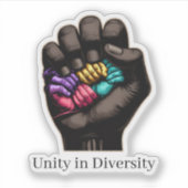 Eenheid in diversiteit sticker (Voorkant)