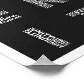 Eenheid in diversity Black en White poster (Hoek)