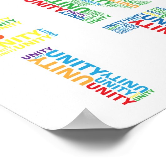 Eenheid in Diversity Colorful poster (Hoek)