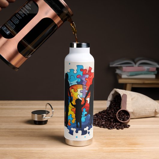 Eenheid in elk onderdeel waterfles (Koffie)