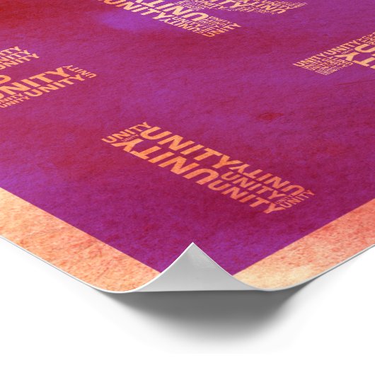 Eenheid in het poster waterverf Diversiteit (Hoek)