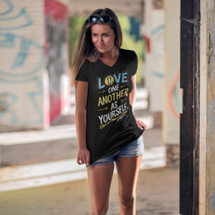 Eenheid in Liefde: Tekening van Liefde Elkaar Als  T-shirt