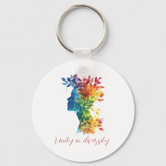 Eenheid in verscheidenheid I regenboog gekleurde i Sleutelhanger (Achterkant)