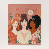 "Eenheid in verscheidenheid" Puzzel Happy Women`s Legpuzzel (Verticaal)